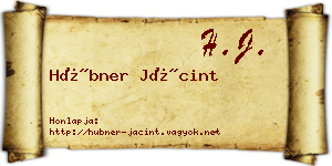 Hübner Jácint névjegykártya